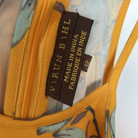 ANTHROPOLOGIE | Varun Bahl Warbler Yellow Floral Jumpsuit NWT Size 12 - Picture 6 of 14